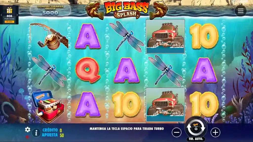 big bass splash main screen